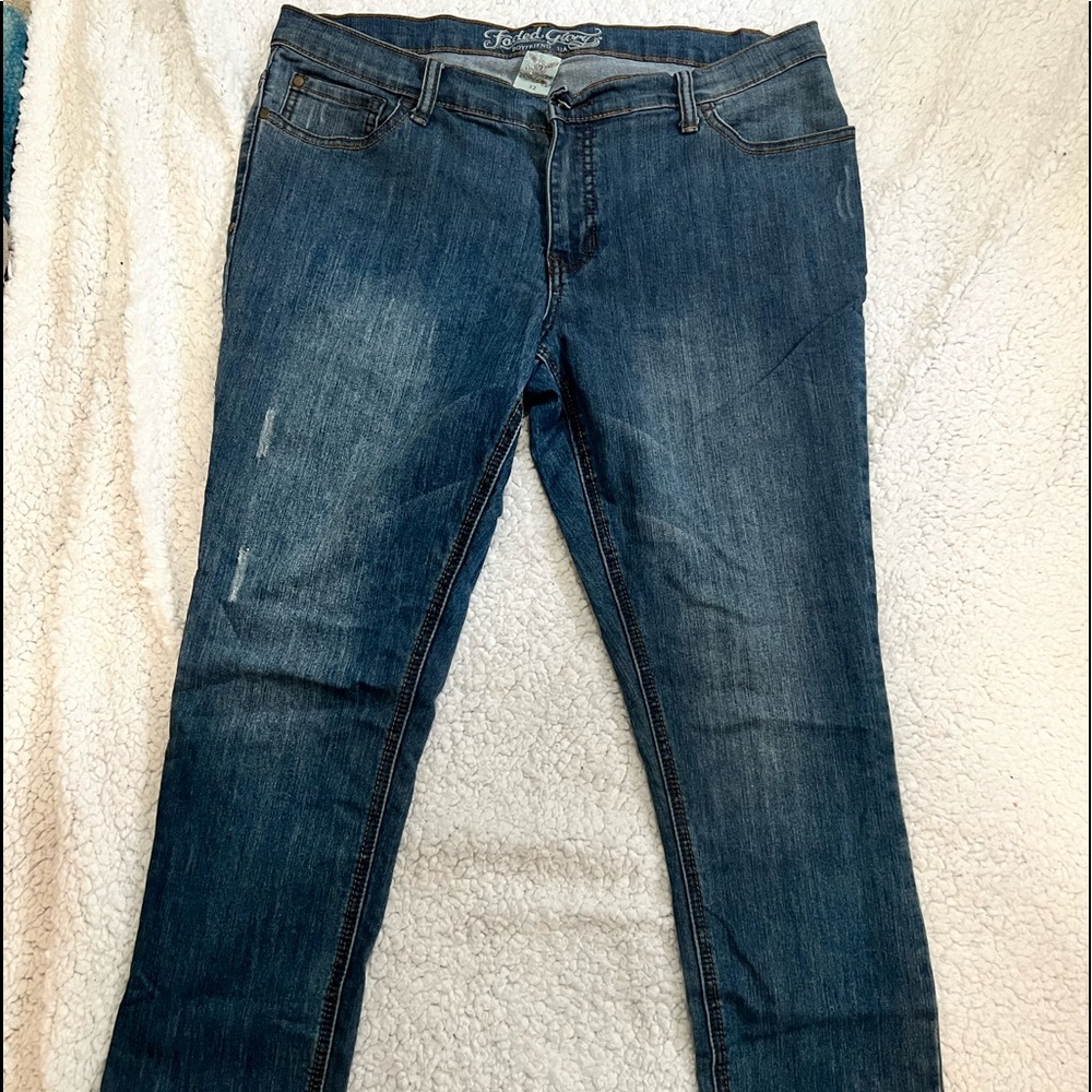 Faded Glory Boyfriend Denim Jeans Size 12A L32